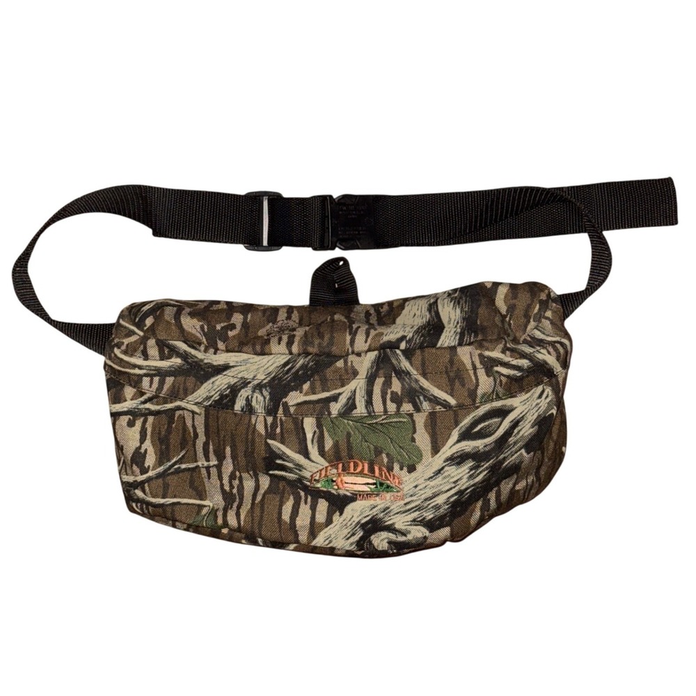 Vintage Fieldline Mossy Oak Camo Fanny Pack Waist Bag Gorp Americana Fisherman